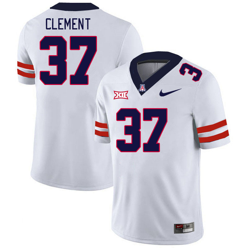 Arizona Wildcats #37 Nolan Clement Big 12 Conference College Football Jerseys Stitched Sale-White
